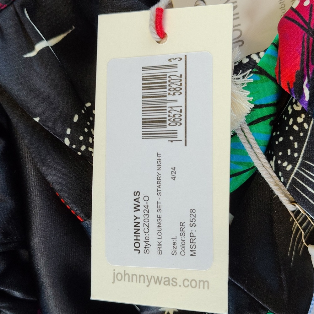 Johnny Was Erik Lounge Set in Starry Night Black, Size L. - Picture 4 of 8